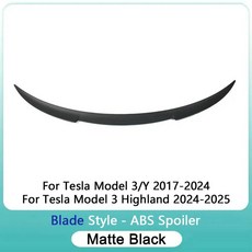 스포일러 길이조절 트렁크 차량용 ModelY Juniper 2025 Model3 Highland 2024 액세서리 3/Y 2017 용 리어 윙 자동차 외장 부품 HOT, China Mainland, ABS 3 Y Matte Black