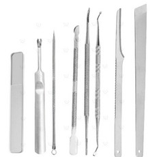 專業不鏽鋼美甲工具套裝，多功能指甲護理組，輕鬆打造完美指尖, 1套, 八件組