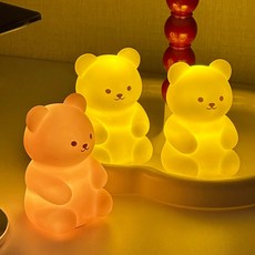 4000 미니베어 무드등 1개 랜덤 - 곰돌이 조명 인테리어 가성비 선물용 학원 마켓데이