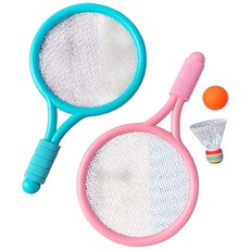 單人羽毛球訓練器 兒童成人練習器 彈力迴旋羽毛球 羽球訓練器 單打神器 發力練習器 自動迴彈羽毛球 室內親子練習, 粉紅藍色, 1個, 2個裝