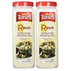 톤스 버터밀크 랜치 드레싱 믹스 24온스 (2개 팩) Tone's Buttermilk Ranch Dressing Mix 24 Ounce (Pack of 2), 1개, 681g