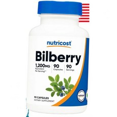 눈에좋은음식 뉴트리코스트 블루베리 1200mg 90 비유전자변형