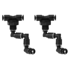 파충류 미스터 노즐 1/2피스 미세 열대우림 탱크 스프링클러 360° 조절 가능한 테라리움 안개 6mm/0.24인치 외부 직경 호스용 116981, 2개