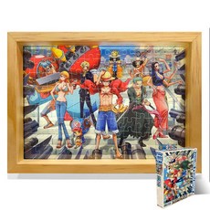 학산문화사 원피스 자유를 위해 글래스퍼즐 100피스 직소퍼즐액자 HS785741, 1개