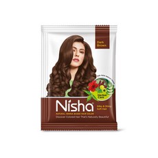 니샤 내츄럴 헤나 파우더 인도 천연 헤나 염색약 - 다크브라운, 1개