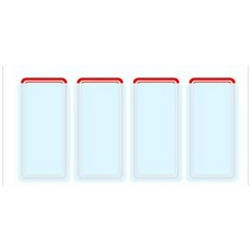 문서 적색 보호필름 견출지 라벨 유니온 19 x 38 7매입