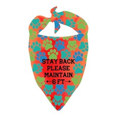 Anxious Dogs 반다나 스테이 백 Please Maintain 1.8m6피트 반려동물 스카프 신경이 있는 강아지 생일 특별한 선물 유지 216703
