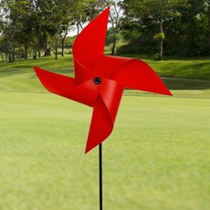 정원바람개비 만들기재료 미니 야외파티 회오리 무지개 레인보우 조류퇴치 두더지 장난감 캠핑, 레드(키다리)