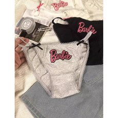 티류으스 영문 알파벳 여성 팬티 로우 웨이스트 순면 삼각 팬티 2P