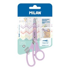 MILAN 兒童安全剪刀 閃閃甜心 Pastel Edition, 1個, 紫色, 紫色