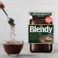 일본커피 AGF 블랜디 인스턴트 커피 200g 봉투 리필 수입, 1개입, 6개