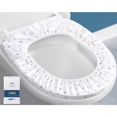 巴諦高一次性馬桶墊 雙層防護 穩固不移 適用多款馬桶 輕巧便攜 (7入/10入), 1個, 套馬桶蓋款(10入), 花色