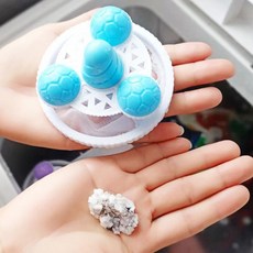 PS樂【J3007】洗衣過濾網袋，毛屑過濾網，洗衣機漂浮物清潔去汙，洗衣護球, 1個, 隨機出貨