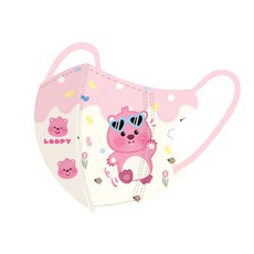 卡皮巴拉兒童口罩50入/組 4D立體獨立包裝小孩口罩 大童口罩KN95/KF94口罩【買250片送50片】, 1個, 海浪Loopy 獨立裝下標數1為50片, 海浪Loopy, 50片