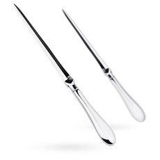MUSROD Silvery 레터 오프너 봉투 오프너 나이프 금속 레터 오프닝 나이프 Paul Revere 종이 커팅 나이프 22.9cm(9인치) (2팩), MUSROD Silvery 레터 오프너, 봉투 오프너