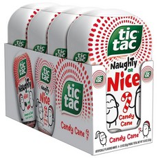 Tic Tac Naughty or Nice Lumps of Coal Sour 체리 민트 4병 팩 이동 중에도 상쾌함 스타킹 스터퍼 각 82.2g2.9온스 240736, 149904 Tic Tac Naughty or Nice, 82.2g