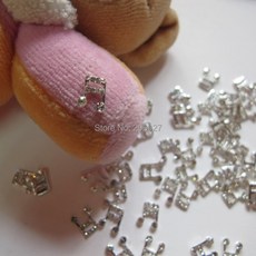 MD-333 10pcs 멋진 크리스탈 라인 석 실버 음악 로그인 데코 금속 매력 네일 아트
