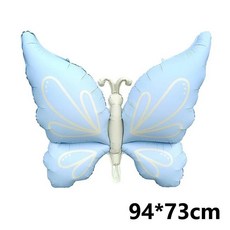 무광 나비 모양 포일 풍선 대형 컬러풀 헬륨 샤워 생일 웨딩 파티 장식, 1개, 6. butterfly blue