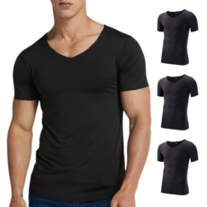 플로우 남자 기능성 반팔티 이너웨어 언더레이어 3매 심리스 무봉제