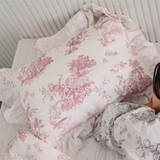 디에인샵 로맨틱 베개커버 프릴 핑크 교체용베개커버