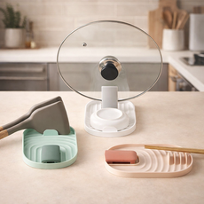 조리도구 냄비뚜껑 받침대 주방정리 조리도구 거치대, 1개, 블루