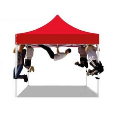 삿갓타프 캐노피 차 돔형 어닝 그늘막 캠핑 타프 천막, 3x3/레드