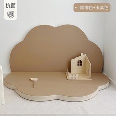 呵護童年 雲朵兒童爬行墊 加厚嬰兒爬爬墊 無毒無味 寶寶摺疊地墊, 雲朵 咖啡色卡其色