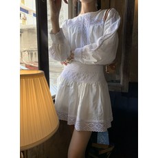 모조 갈대 대형, S B, 와이드 레이스 스커트