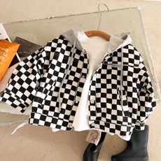 ALLIE HOME 格紋雙面連帽夾克