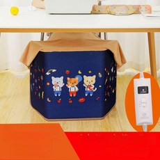 전기장판 미니 온열매트 전기요 프리볼트 차박 더안 발열, 책상 아래 다리 온열기 담요포함 쓰리캣, 기본 색상