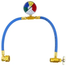 냉매 충전 호스 (게 ) 자동차 AC 리필 키트 호환 압력 측정 에어컨 수리용), 01 blue