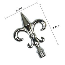 火漆手柄 火漆蠟 火漆蠟粒 火漆蠟手柄 復古金色銀色青銅玫瑰金色 火漆印章金屬手柄 多色可選, 1個, 鳶尾花金屬手柄-銀色