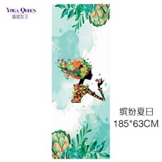 正品高檔瑜伽毯瑜伽布鋪巾瑜伽鋪巾吸汗毯毯巾毛巾瑜伽鋪巾防滑隔臟布, 繽紛夏日【61x183cm】, 1個