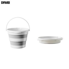 DFMEI 可摺疊水桶, 1個, 6.5L 淺灰:如圖