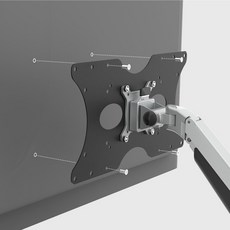 42C2모니터암 베사확장 브라켓 32-55인치 tv 베사연장 거치대 VESA 400x200, 몰로킨 베사확장/연장브라켓 400x200, 1개