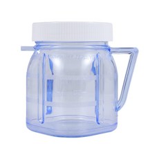 Oster Blender 교체 부품 4937 미니 오스터 리저 블렌더 용기 액세서리 뚜껑이있는 컵 미니 플라스틱 항아리 (1 팩), 1 팩, 투명한