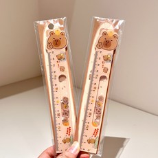 카피바라 15cm 눈금자 쉐이크 룰러, 브라운