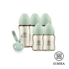 Simba 小獅王辛巴 蘊蜜PPSU寬口奶瓶哺育安撫全能組, 1個, 綠沐