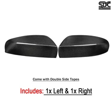 마세라티 기블리 콰트로포르테 2013+ 2024용 리얼 드라이 카본 파이버 미러캡 교체 외부 백미러 커버, 03 Sticky 2017 to 2024