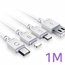 엑티몬 원형 C타입데이터케이블 [1M], 1개, 화이트