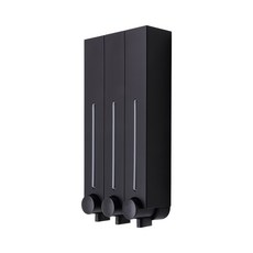 生活采家 按壓定量壁掛給皂機, 1個, 500ml霧黑3孔(含內管), 霧黑