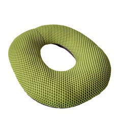 치질 방석 기능성 도너츠 메모리폼 꼬리뼈 방석, 1개, 그린