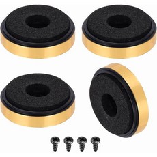 MECCANIXITY 4Pcs 스피커 절연 발 30mmx8mm 오디오 홈 패드 진동 흡수 CD 발 충격 사운드 폼 스탠드 하이파이 플라스틱 골드 시어터 시스템 증폭기 베이스, Gold, 금색