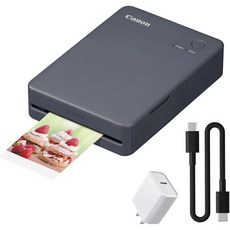 캐논 SELPHY QX20 컴팩트 포토 프린터 다크 그레이 번들 | 무선 인쇄 및 무경계 사각 인쇄가 가능한 휴대용 모바일 프로젝트용 6752C001 벽 플러그 청소 키트, 캐논 셀피 QX20 컴팩트 포토 프린터 다크 그레이 번
