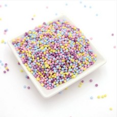 슈가 스프링클 미니구슬 식용 데코레이션 장식 넌파일레스 퍼플믹스 푸드컬러 15g 소포장, 1개