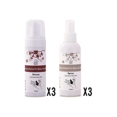 HOPET 寵物乾洗慕斯噴霧6件組 無水清潔 溫和護膚 快速除臭 保持清新, 6個