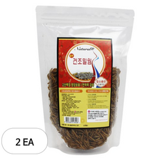 내츄럴한 열풍 건조 밀웜 리필, 200g, 2개