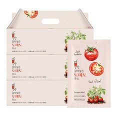 잘익은 토마토를 몽땅 갈아넣은 리얼 토마토 주스, 90개, 100ml