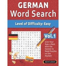 (영문도서) German Word Search - Level of Difficulty: Easy - Vol.1 - Delta Classics - Give... Paperback, Linguas Classics, English, 9798349006517