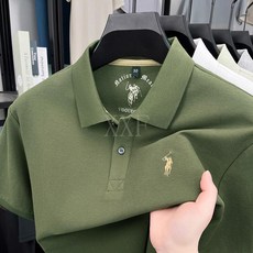 純棉短袖Polo衫 男 2025夏季新款 時尚翻領刺繡小馬標 珠地透氣T恤